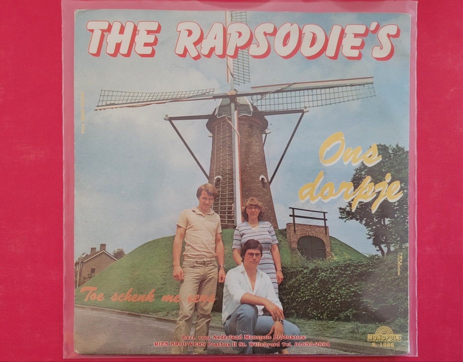The Rapsodies -Toe schenk me eens -  Ons dorpje ., Ophalen, Zo goed als nieuw, Overige formaten, Levenslied of Smartlap