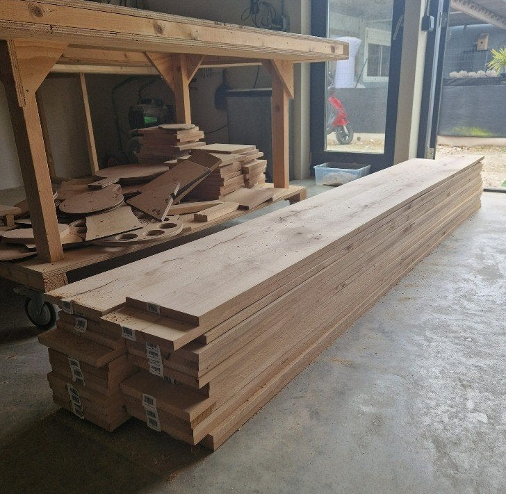 Beuken schaaflat 19x195mm 250cm, Doe-het-zelf en Verbouw, Hout en Planken, Ophalen, Minder dan 25 mm, Nieuw, 200 tot 250 cm