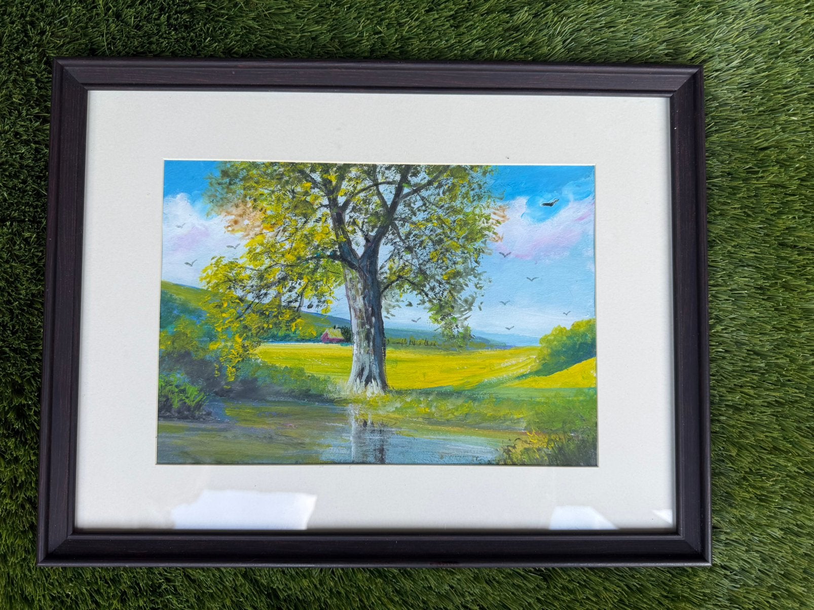 Verschillende schilderijen landschappen (zelf gemaakt), Ophalen of Verzenden, Nieuw, Minder dan 50 cm, Schilderij