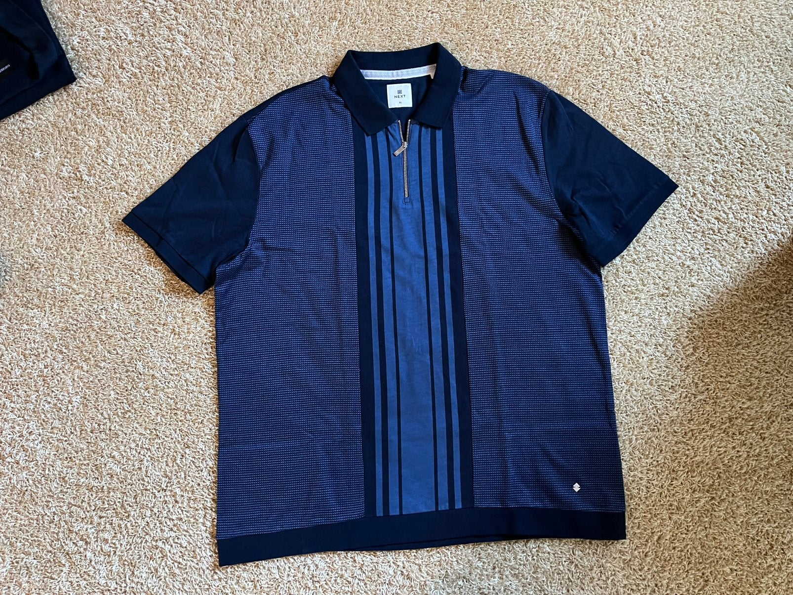 Next polo shirt rits blauw mt. XL Nieuw, Kleding | Heren, Polo's, Ophalen of Verzenden, Nieuw, Maat 56/58 (XL), Blauw