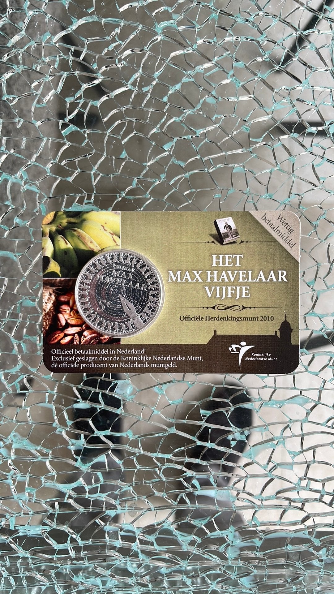 Herdenkingsmunt Max Havelaar Vijfje (zwaar verzilverd), Postzegels en Munten, Munten | Nederland, Ophalen of Verzenden, Koningin Beatrix