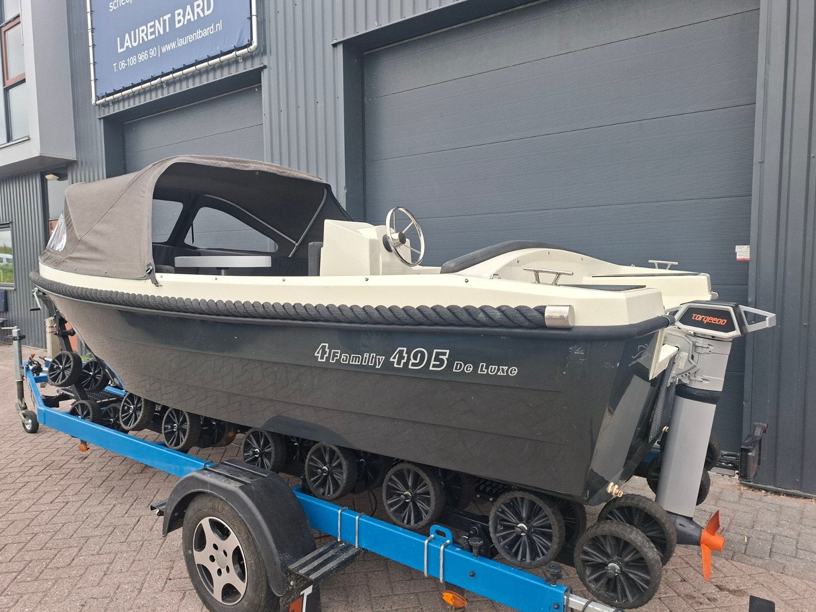 Prachtige 4Family 495 Deluxe + Torqeedo 2.0 *NIEUWE ACCU'S*, Overige merken, Consoleboot, Gebruikt, Elektrisch