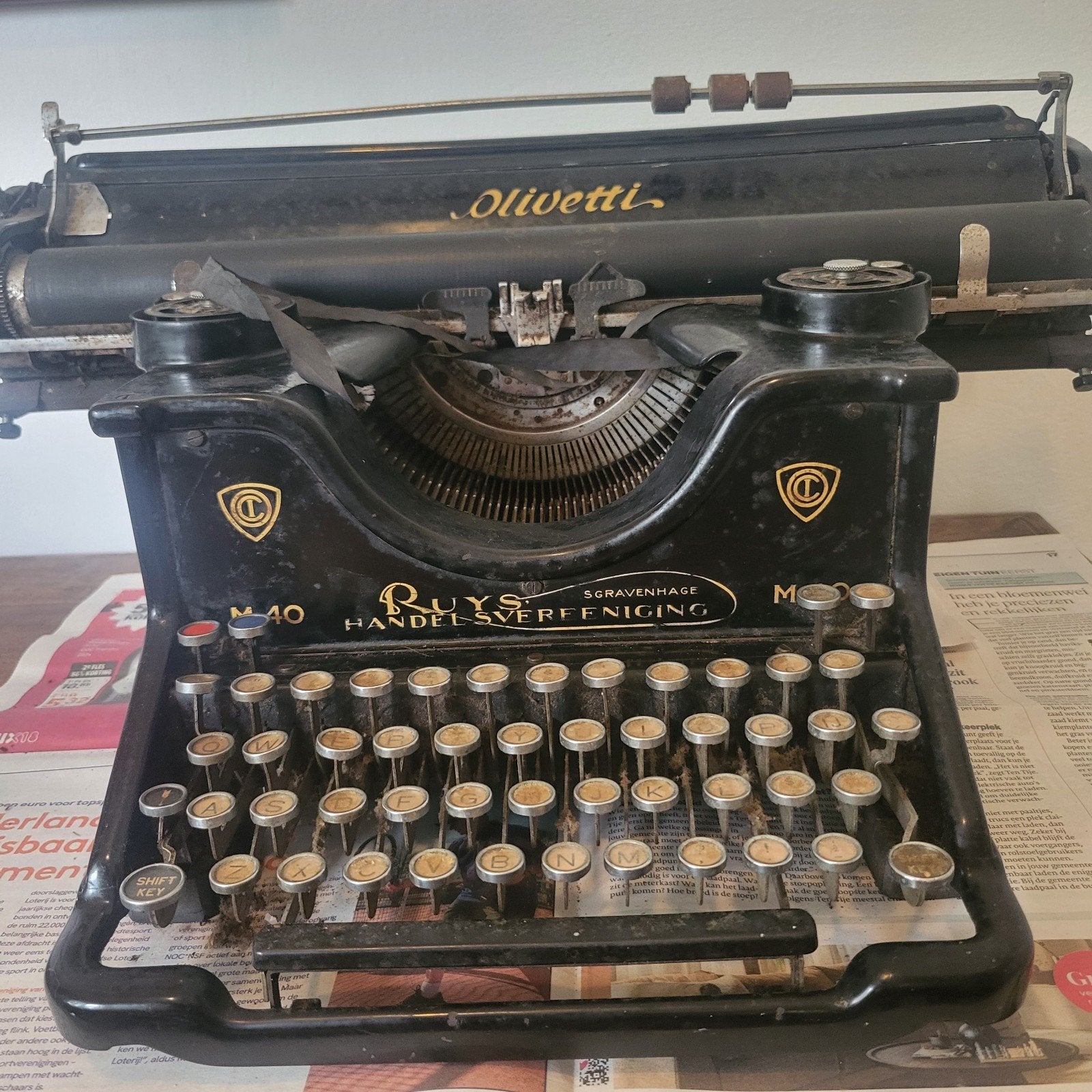 Antieke typemachine, Diversen, Typemachines, Ophalen, Gebruikt