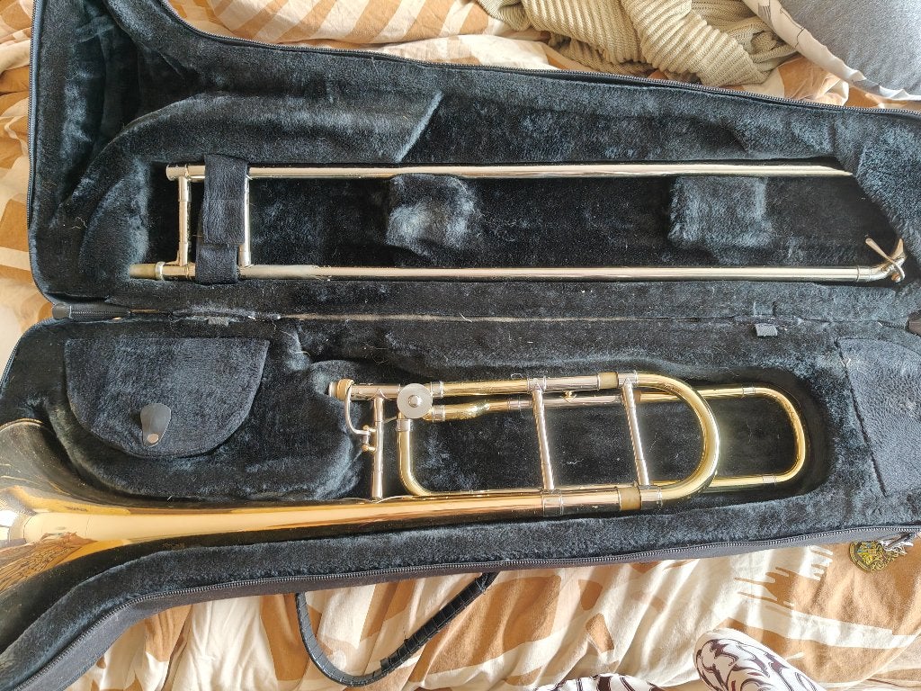 Trombone Bach Stradivarius 42G, Ophalen of Verzenden, Gebruikt, Tenor, Met koffer