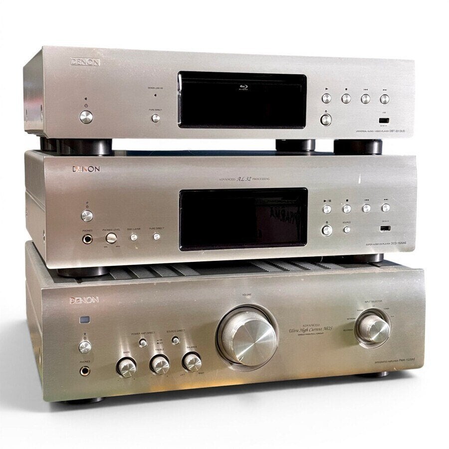 Denon audioset (3x), Gebruikt, Denon, Cd-speler, Losse componenten