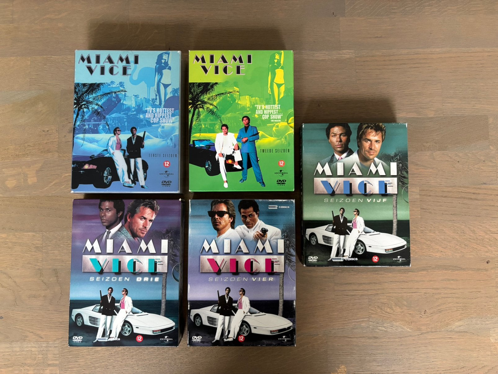 Miami Vice dvd boxen - seizoen 1 t/m seizoen 5, Cd's en Dvd's, Vanaf 12 jaar, Ophalen of Verzenden, Zo goed als nieuw, Actie en Avontuur