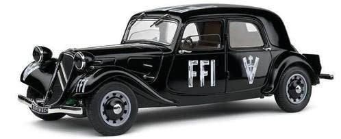 Citroen Traction FFI '44, zwart - 1:18 - Solido, Hobby en Vrije tijd, Modelauto's | 1:18, Solido, Solido, Rue de L' Ecusson 2, 56120 Josselin France