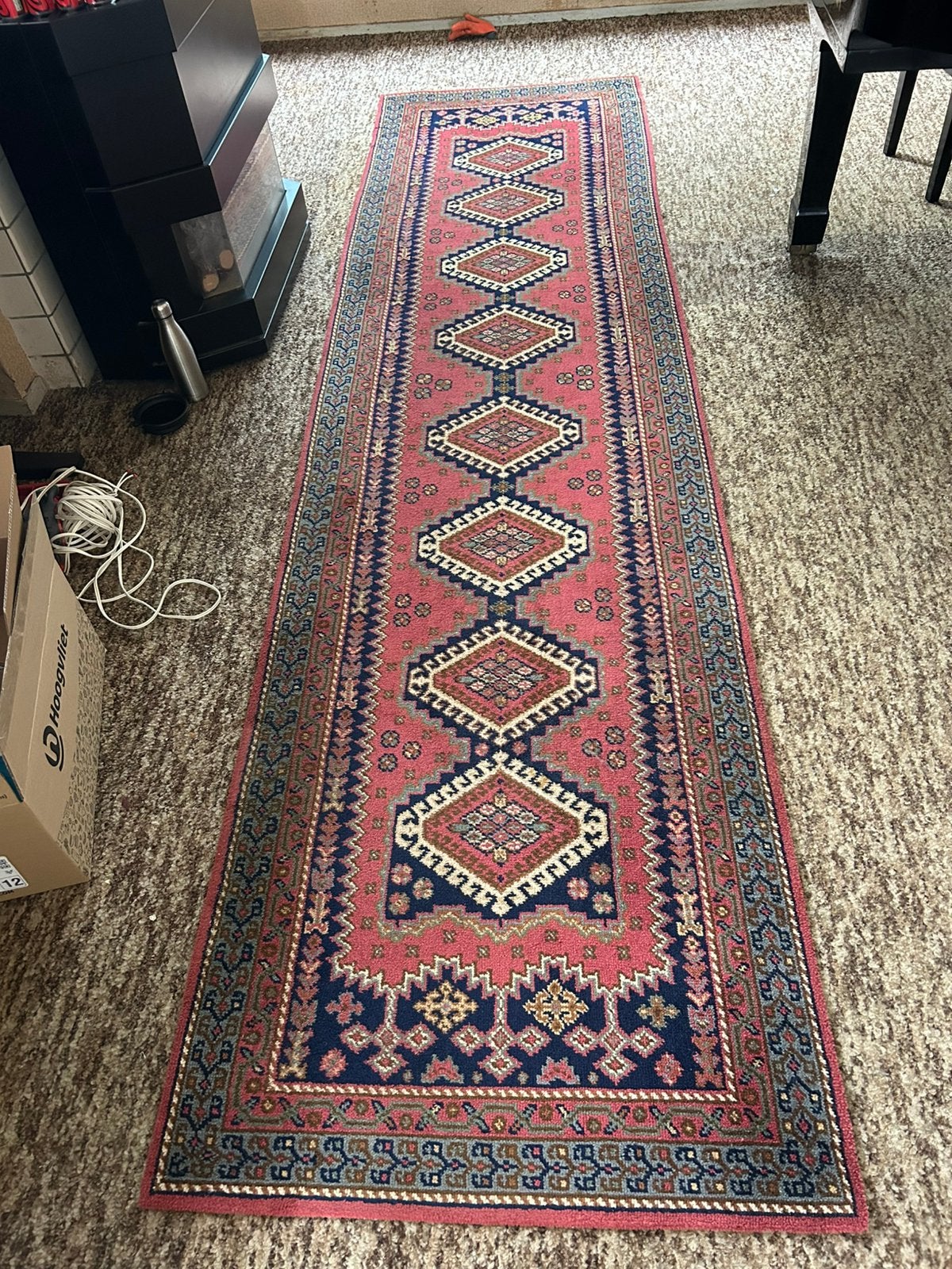 Perzische loper, Van den Brink&Campman, wol, 90x350 cm, Ophalen, Gebruikt, Perzisch, 200 cm of meer