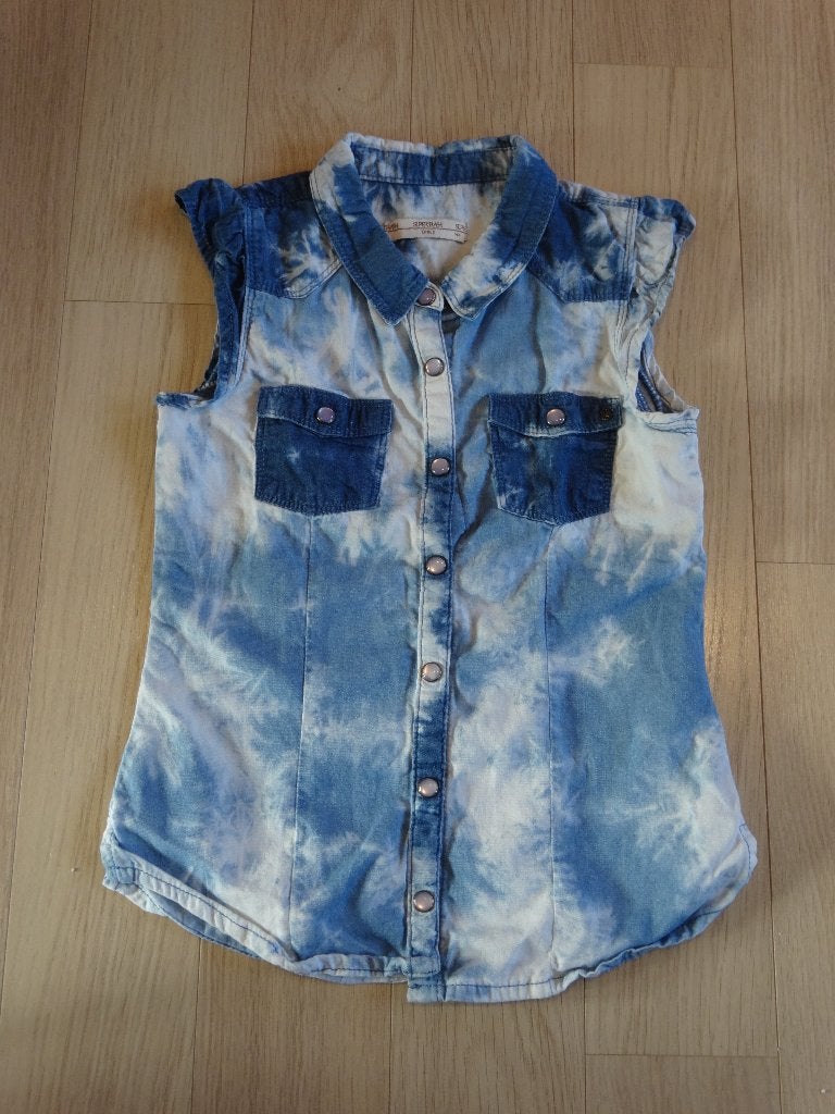 Supertrash spijkerblouse mt 134-140, Ophalen of Verzenden, Zo goed als nieuw, Meisje, Shirt of Longsleeve