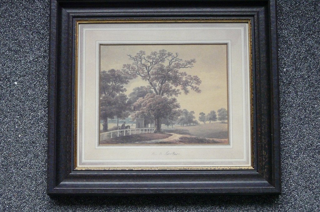 Rooker "Un Cavalier" - Landschap met ruiter, Landschap, Klassiek, Print, Papier