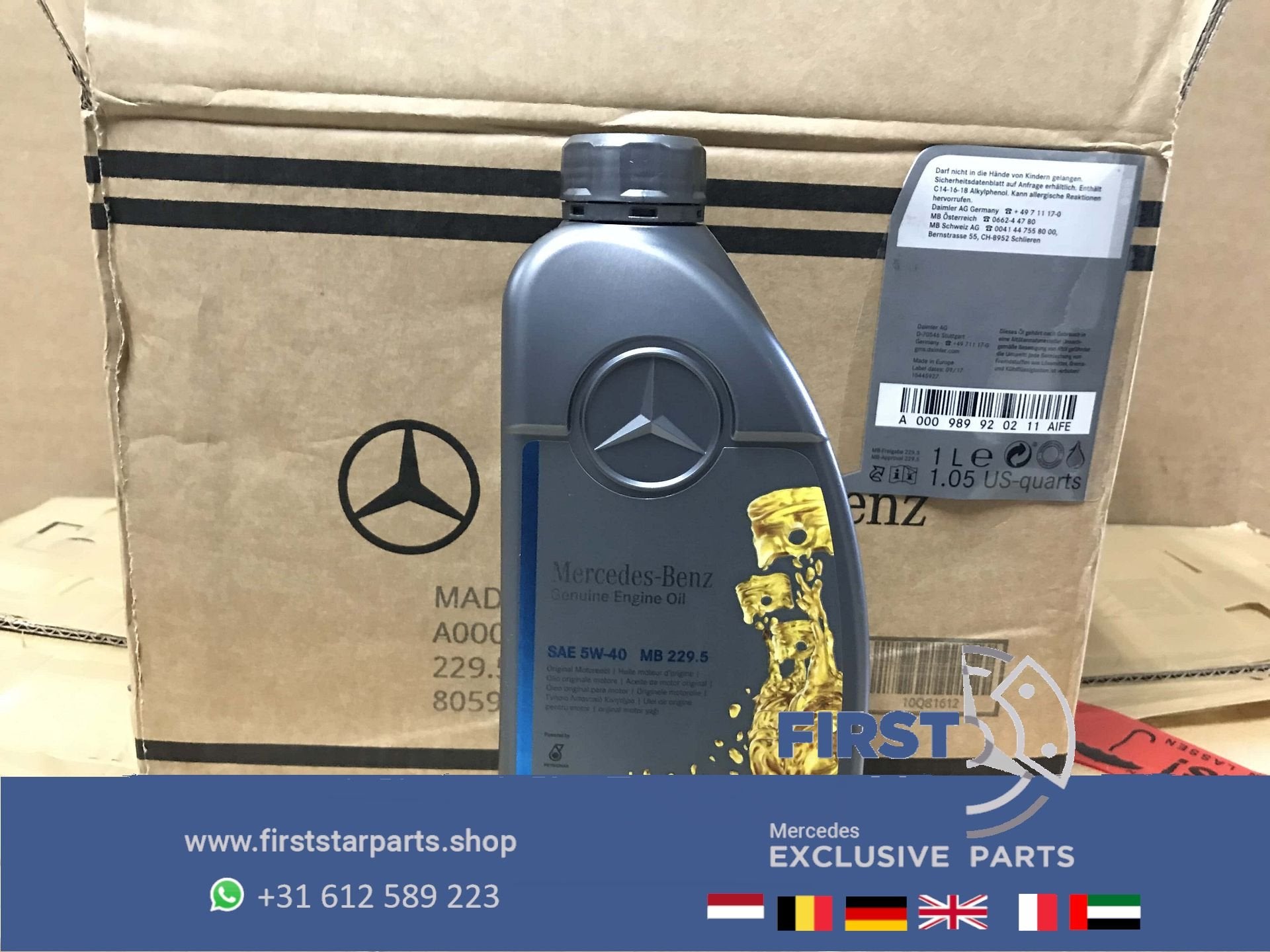 A000989920211 MERCEDES 1L MOTOROLIE ORIGINELE MOTOR OLIE 200, Ophalen of Verzenden, -, -, -