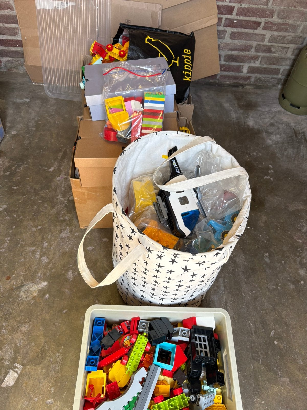 37 kg Grote partij duplo treintjes autos blokken dieren enz, Ophalen, Zo goed als nieuw, Duplo