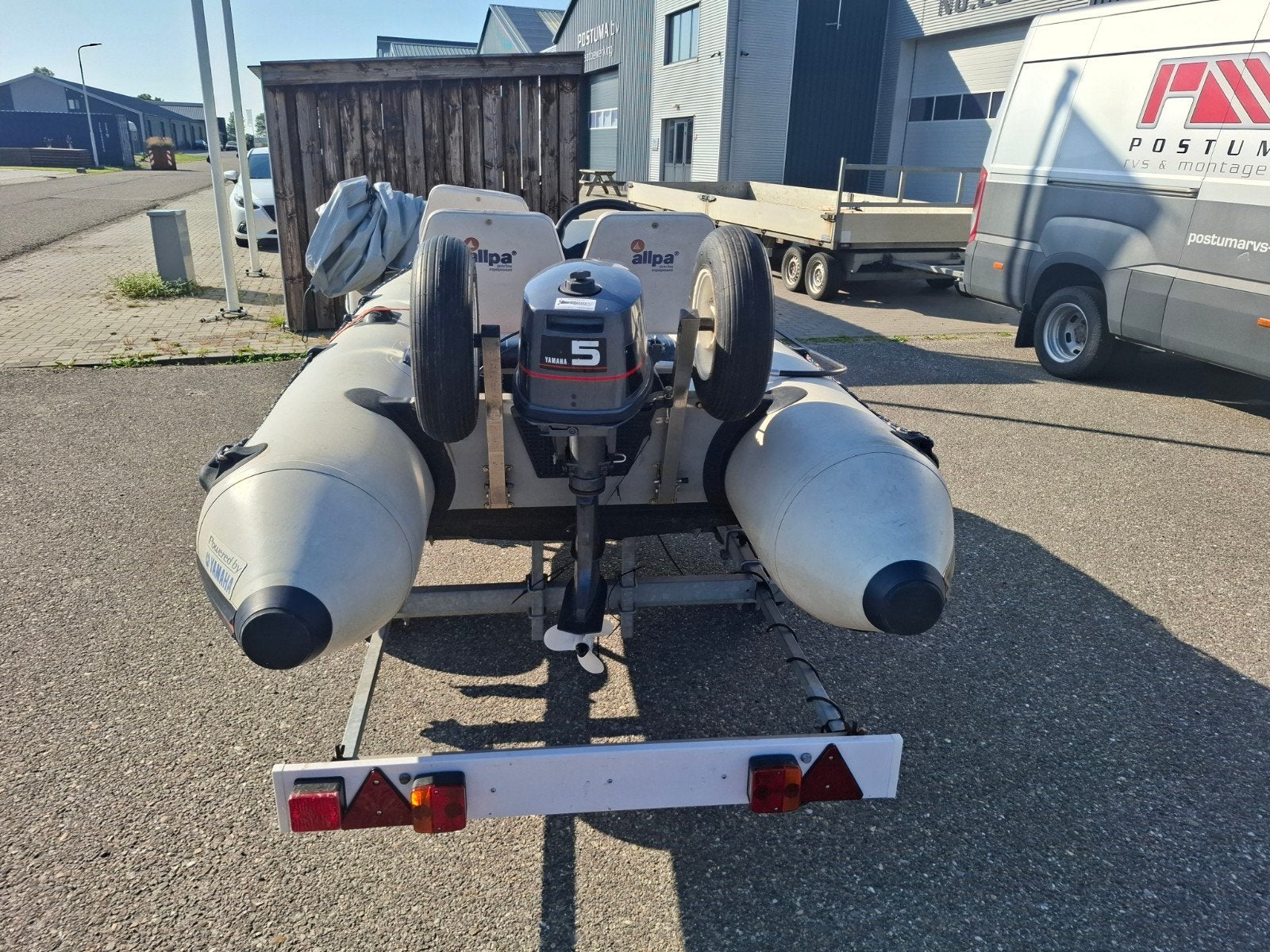 Yam 330s rubberboot compleet met trailer en motor, Ophalen, Afdekzeil, Yam