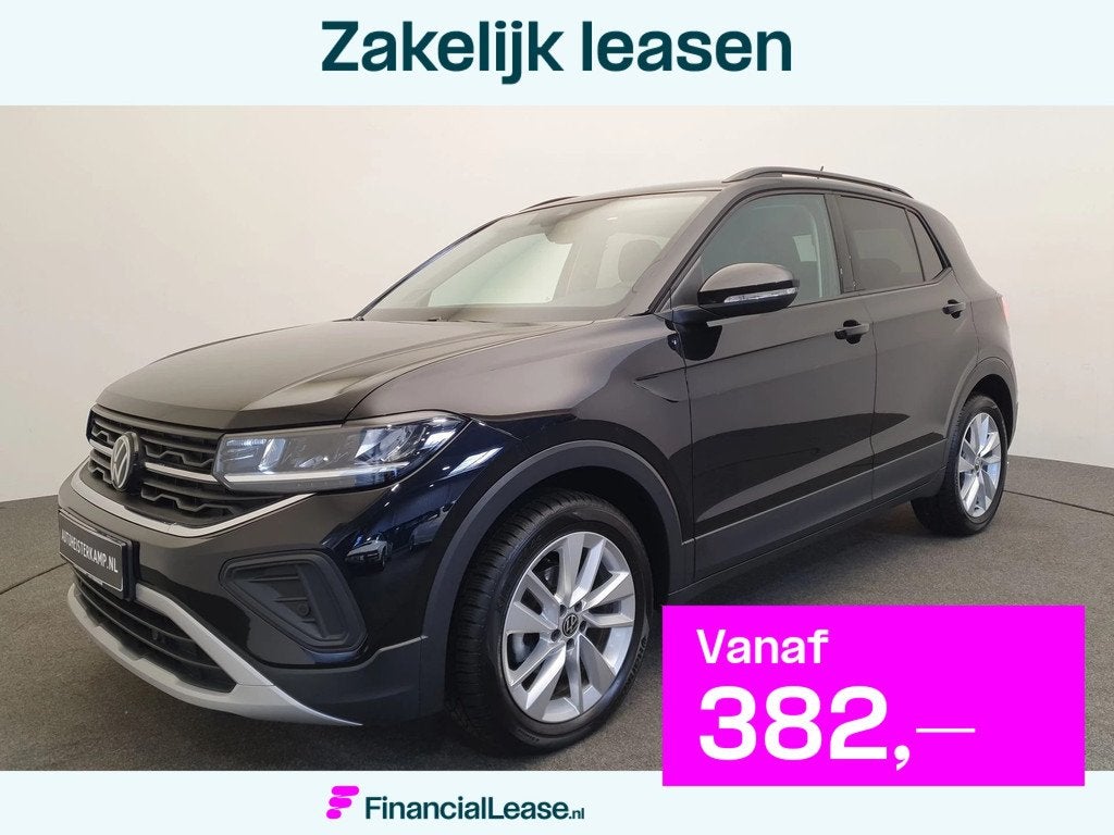 Volkswagen T-Cross 1.0 TSI 115pk DSG/AUT Life Edition Camera, 12 maanden, Gebruikt, 116 pk, Zwart