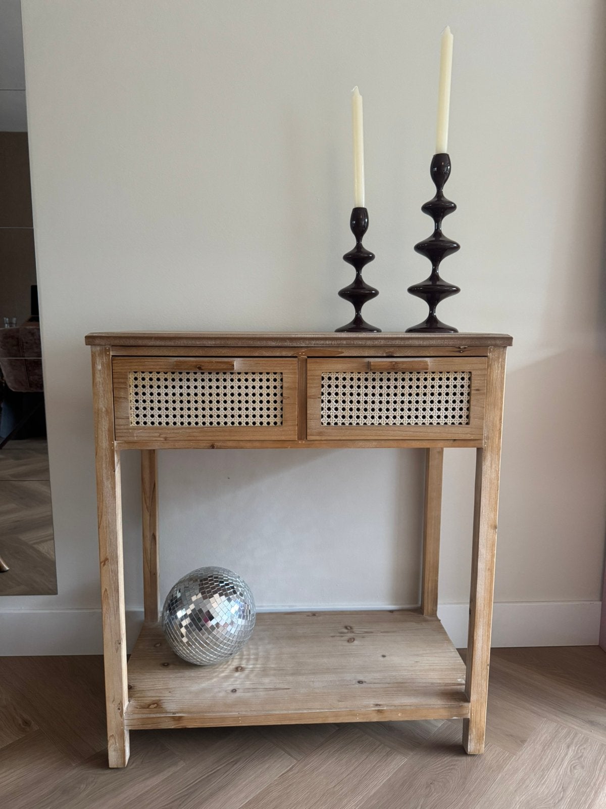 Xenos webbing sidetable/ kastje, Ophalen, 100 tot 150 cm, Zo goed als nieuw, 25 tot 50 cm