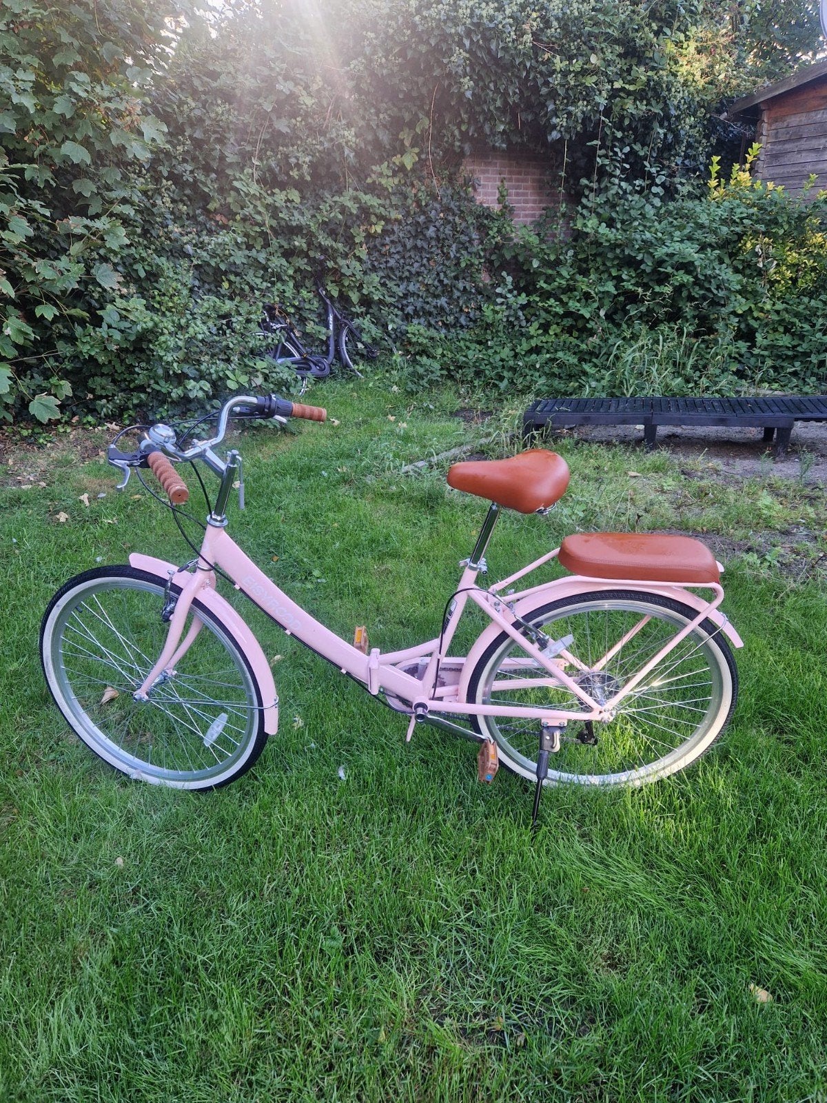 Roze vouwfiets damesfiets met lage instap en versnellingen, Velgrem, (Extra) lage instap, Zo goed als nieuw, 50 tot 53 cm