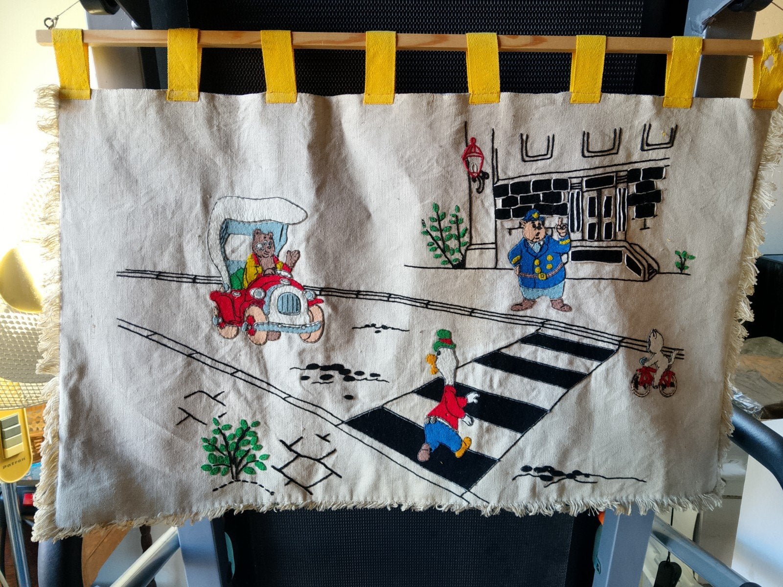 Vintage wandkleed-Olivier B Bommel - Handgemaakt, Huis en Inrichting, Vintage, Gebruikt, Meerkleurig, Ophalen of Verzenden
