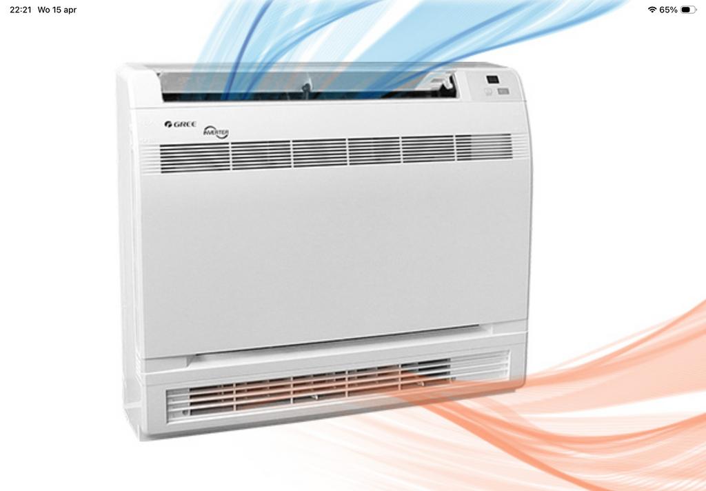Gree inverter airco warmtepomp 3.5 kilowatt vloermodel, Witgoed en Apparatuur, Airco's, Ophalen, Koelen en Ontvochtigen, Timer