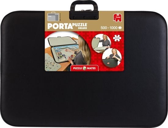 Jumbo portapuzzle de luxe koffer, Ophalen of Verzenden, Minder dan 500 stukjes, Zo goed als nieuw, Overige typen