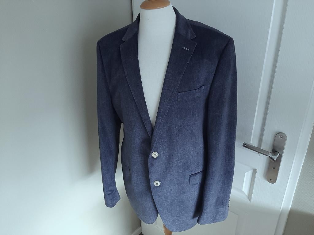 Blauw colbert maat 56 van Marco Manzini ., Ophalen of Verzenden, Zo goed als nieuw, Maat 56/58 (XL), Blauw