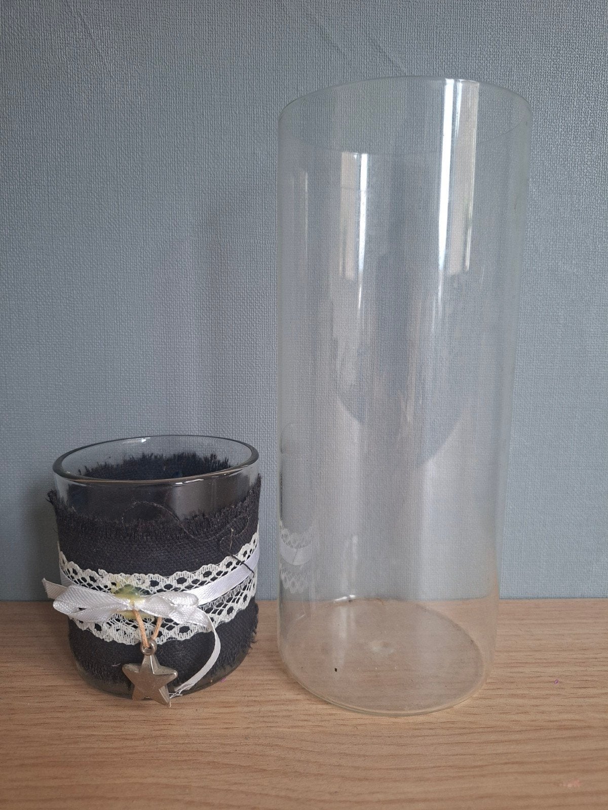 Glazen windlichten set: klein en groot, Windlicht, Gebruikt, Meerkleurig, Overige merken