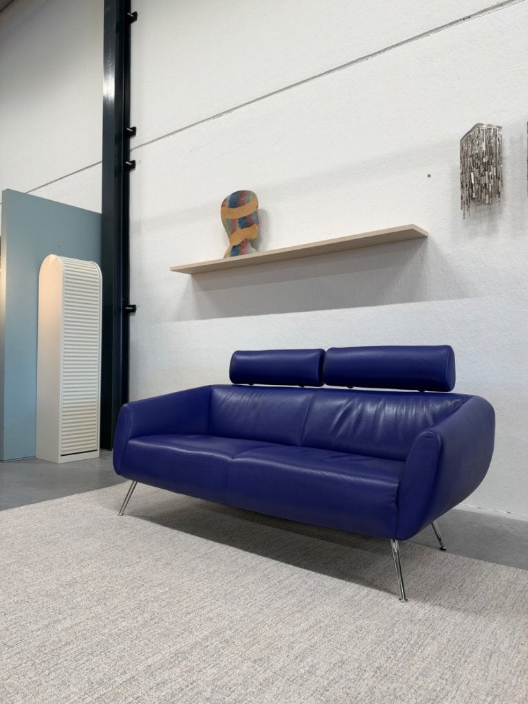 Leolux Marabeau Bank 2,5 zits Senso Indigo 181, Leolux, Info@leolux.nl, Montis Artifort Pode Gelderland Design on Stock Label Vandenberg