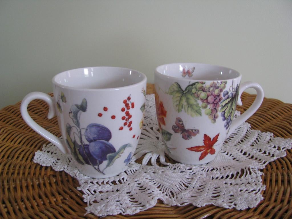 Janneke Brinkman * 2 x mok # beker * HERFST * in 1 koop *, Overige typen, Ophalen of Verzenden, Zo goed als nieuw, Overige stijlen