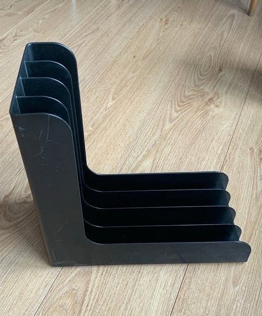 Zwart kunststof platenrek, Ophalen of Verzenden, Gebruikt, Overige formaten