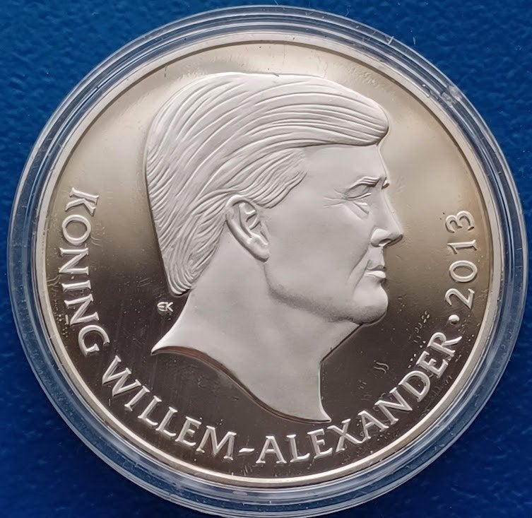 Penning Koning Willem-Alexander 2013, Ophalen of Verzenden, Overige materialen, Nederland