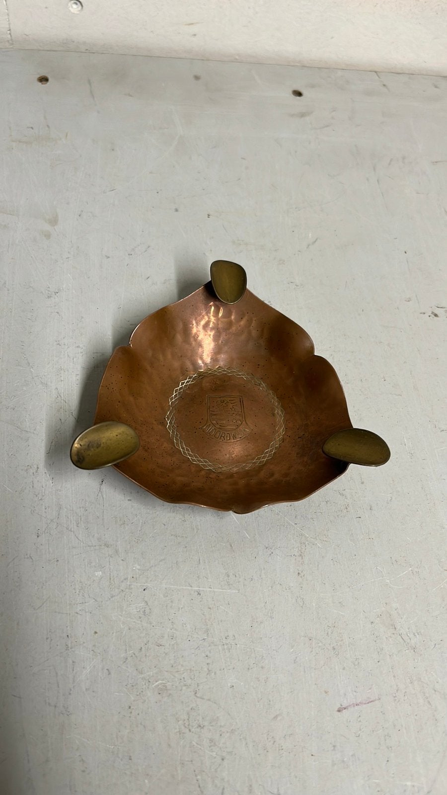 Antieke koperen asbak, Antiek en Kunst, Antiek | Koper en Brons, Ophalen of Verzenden