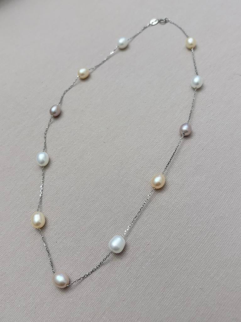 Parel ketting Pearls by the yard nieuw! Inc.verzenden, Sieraden, Tassen en Uiterlijk, Verzenden, Wit, Nieuw, Met edelsteen