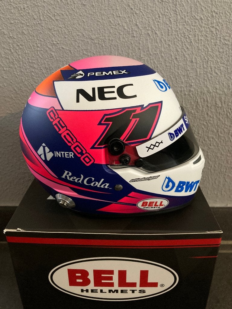 Sergio Perez 1:2 2019 helm Racing Point F1 Team Bell, Ophalen of Verzenden, Nieuw, Formule 1