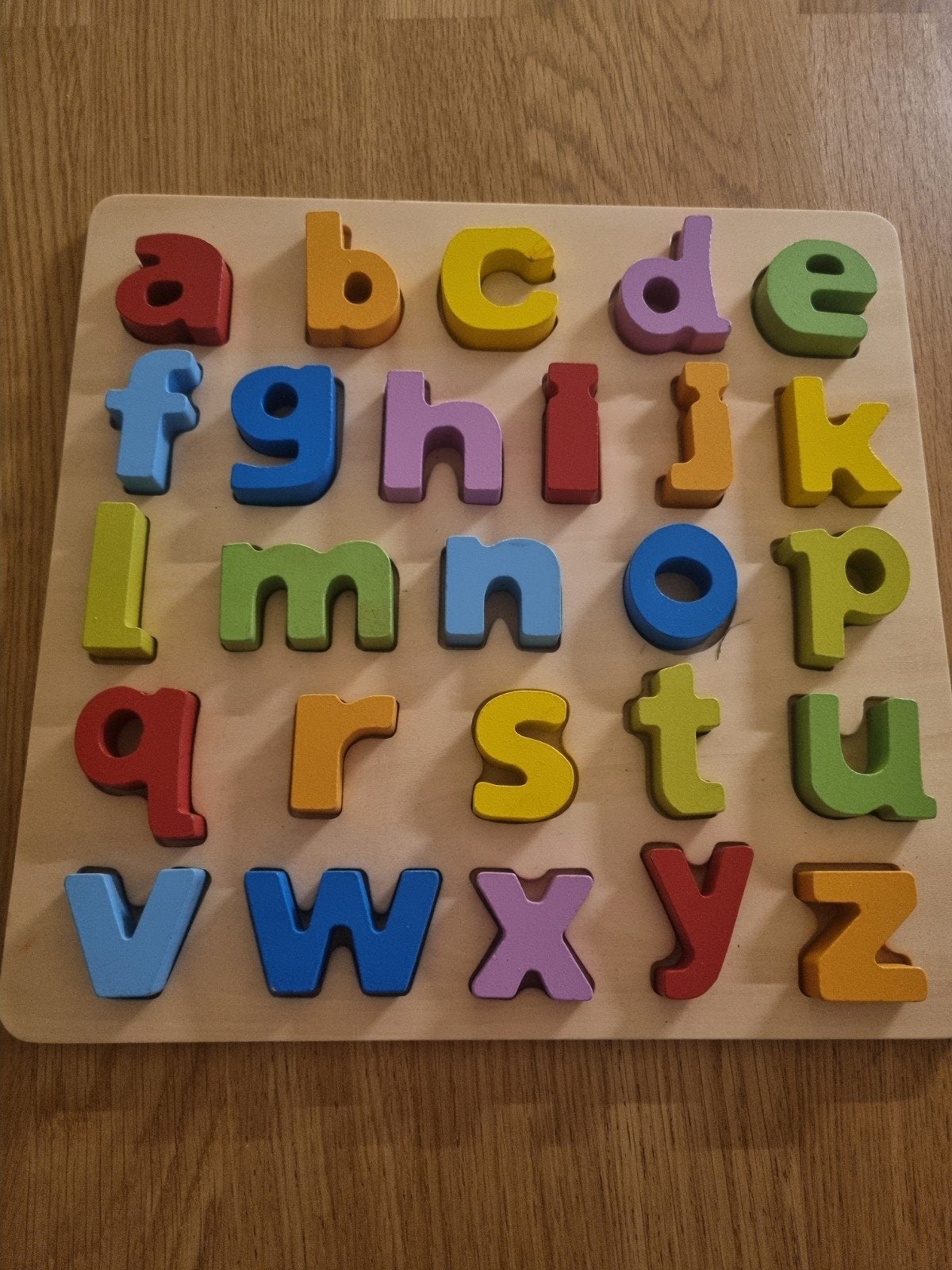letter puzzel hout alphabet, Ophalen of Verzenden, 10 tot 50 stukjes, Van hout