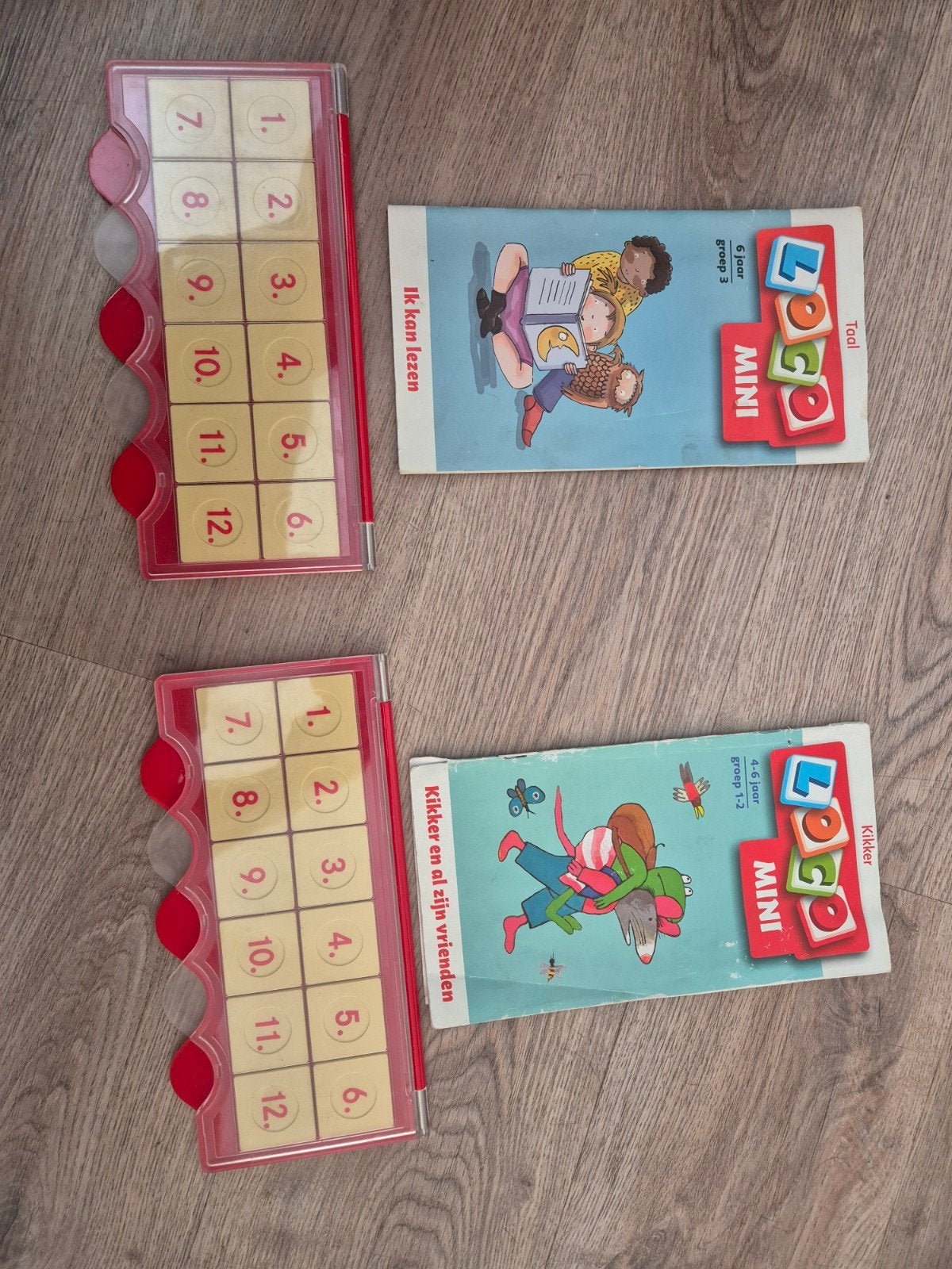 2x Logo Mini Spellen: Ik kan lezen & Kikker en zijn vrienden, Hobby en Vrije tijd, Ophalen, Gebruikt, Een of twee spelers, Logo