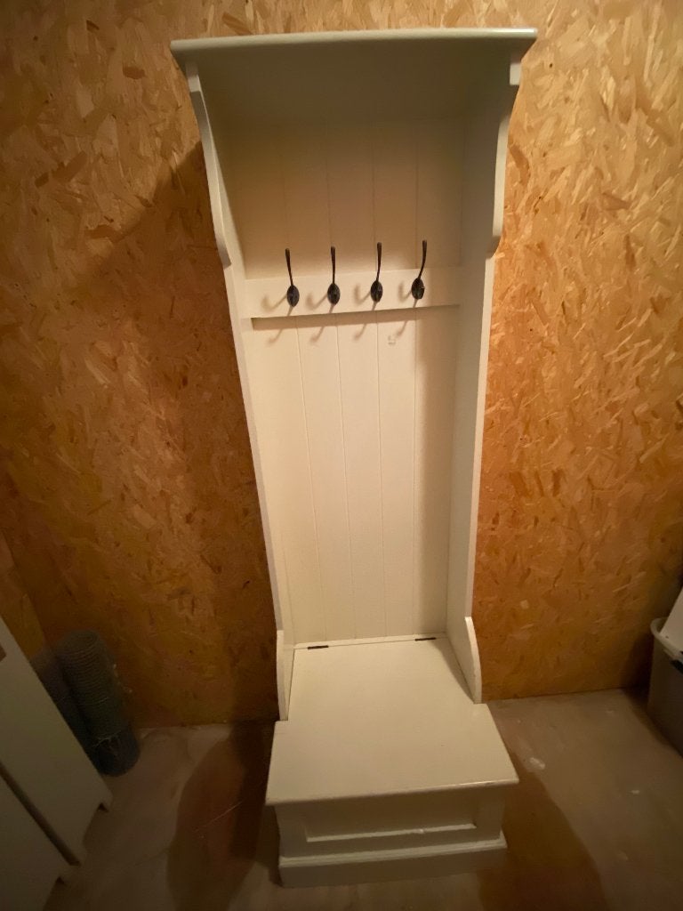 Witte houten kapstok, Gebruikt, 150 tot 200 cm, Hout, Ophalen