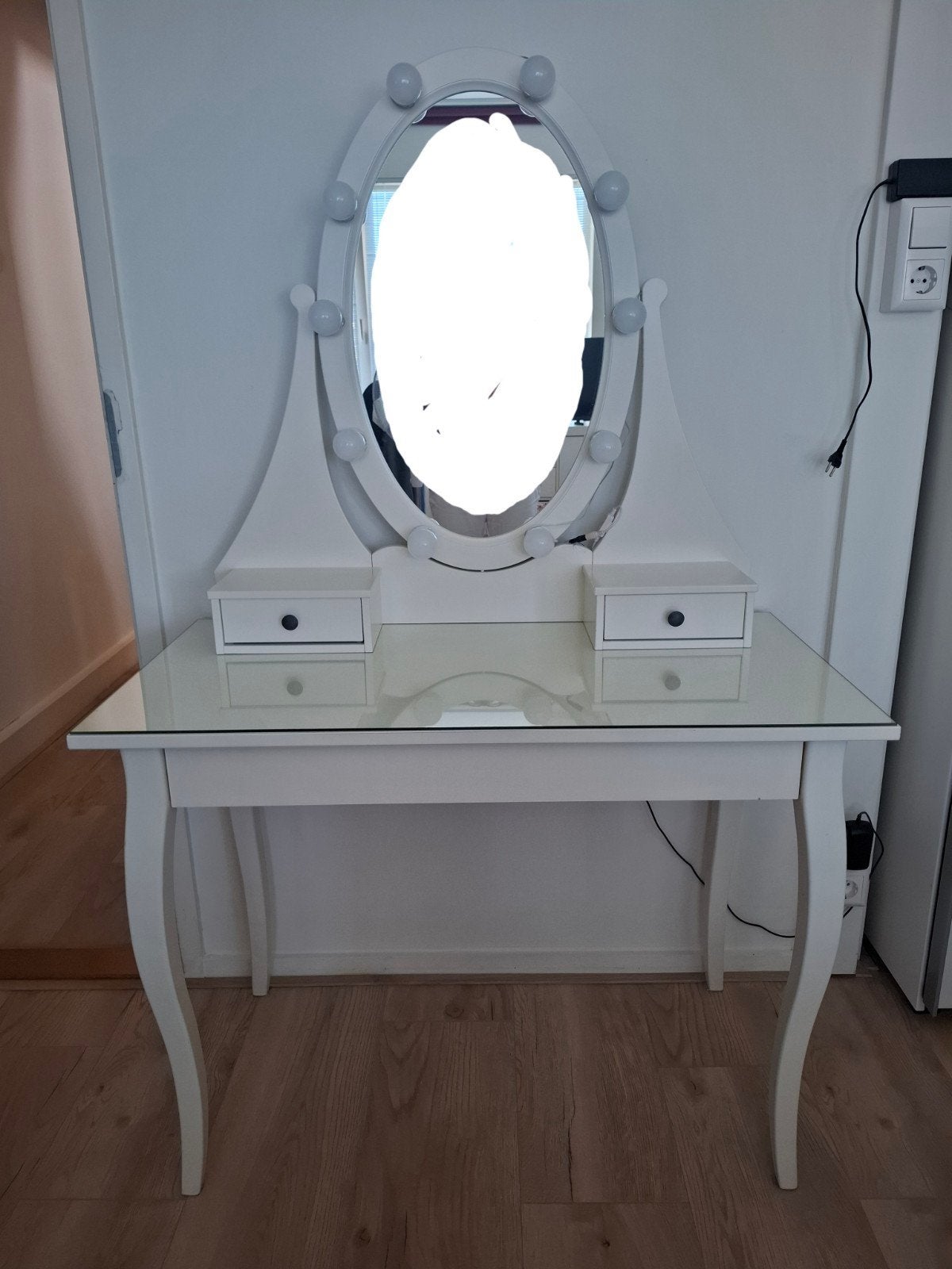 Ikea Hemnes Kaptafel incl. verlichting, Ophalen, Gebruikt, 100 tot 150 cm, 150 tot 200 cm