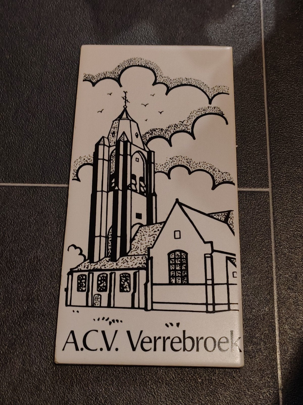 Tegel A.C.V. VERREBROEK, Ophalen of Verzenden