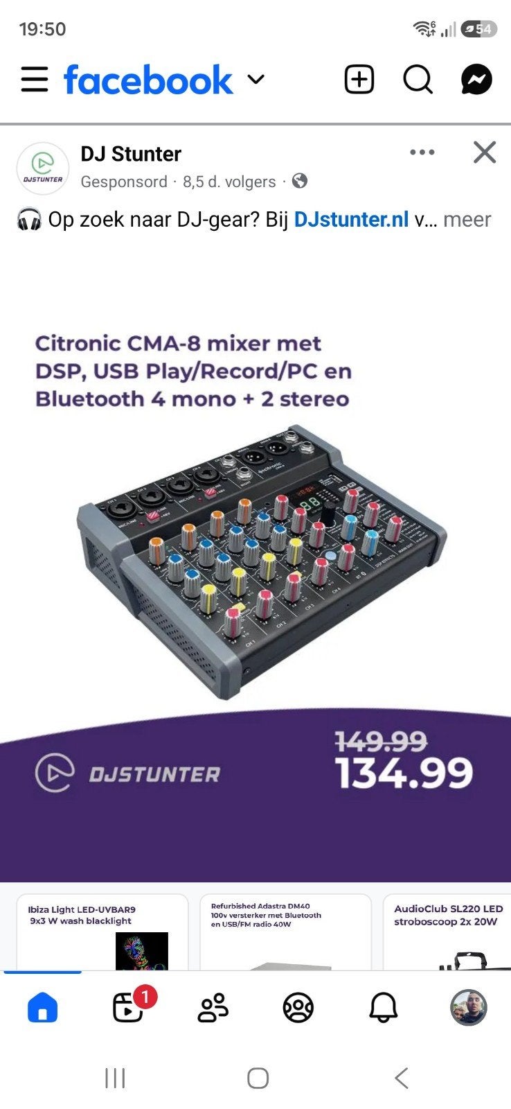 Citronic CMA-8 mixer met DSP, USB, Bluetooth, Muziek en Instrumenten, Dj-sets en Draaitafels, Ophalen of Verzenden, Nieuw, Dj-set