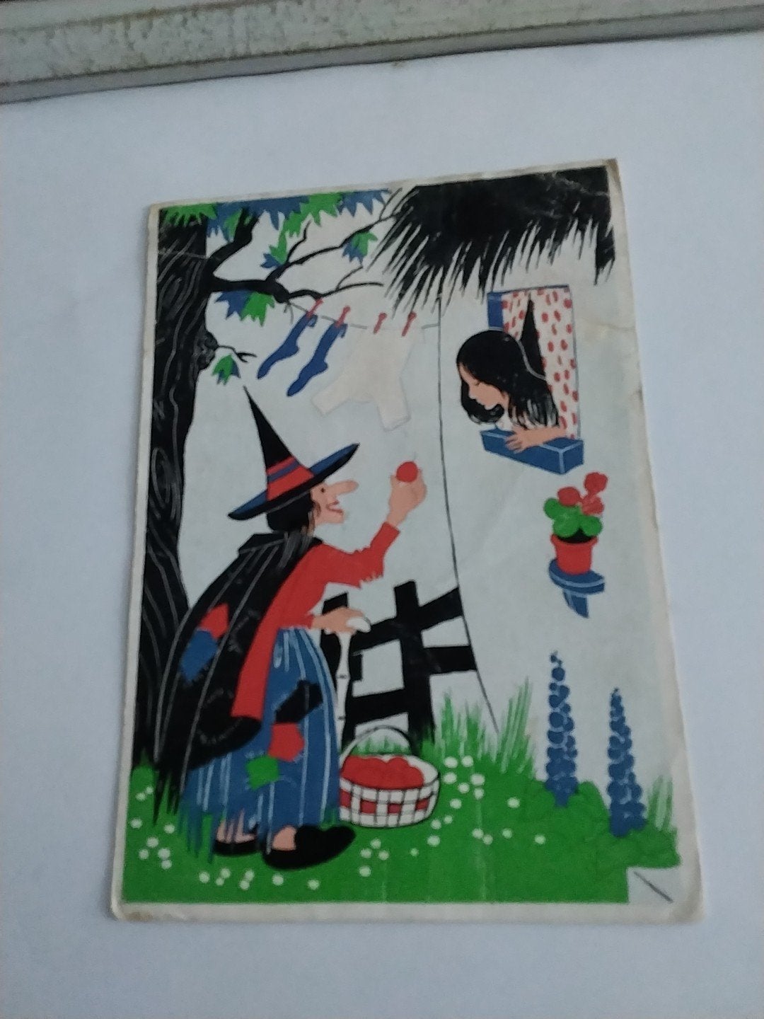 Oude ansichtkaart Sneeuwwitje  - 1945, Verzamelen, Ophalen of Verzenden, 1940 tot 1960