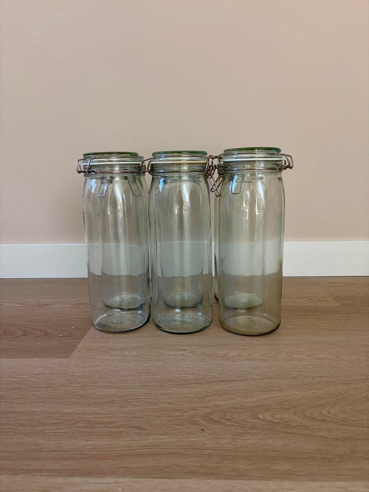 IKEA KORKEN Voorraadpot met deksel 2 liter, 6 stuks, Ophalen, Glas, IKEA, Zo goed als nieuw