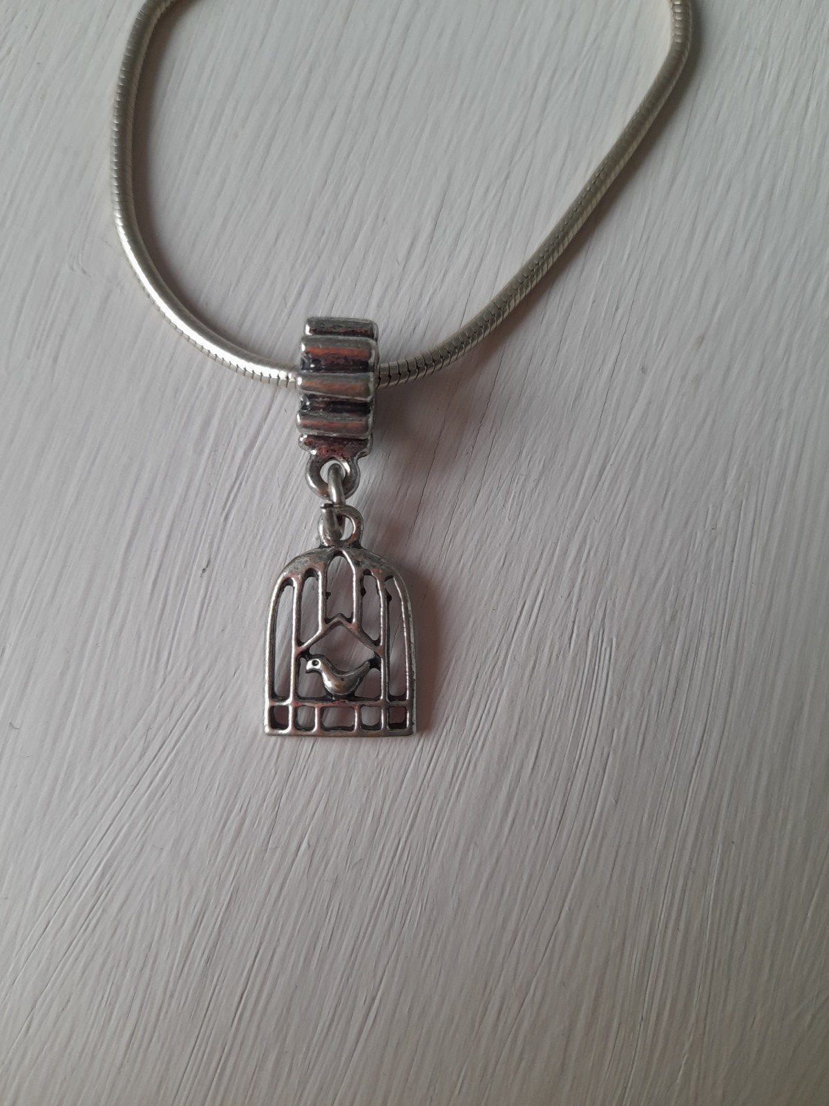 Leuke vogelkooi bedel voor bedelarmband, Sieraden, Tassen en Uiterlijk, 1 bedel, Ophalen of Verzenden, Zo goed als nieuw