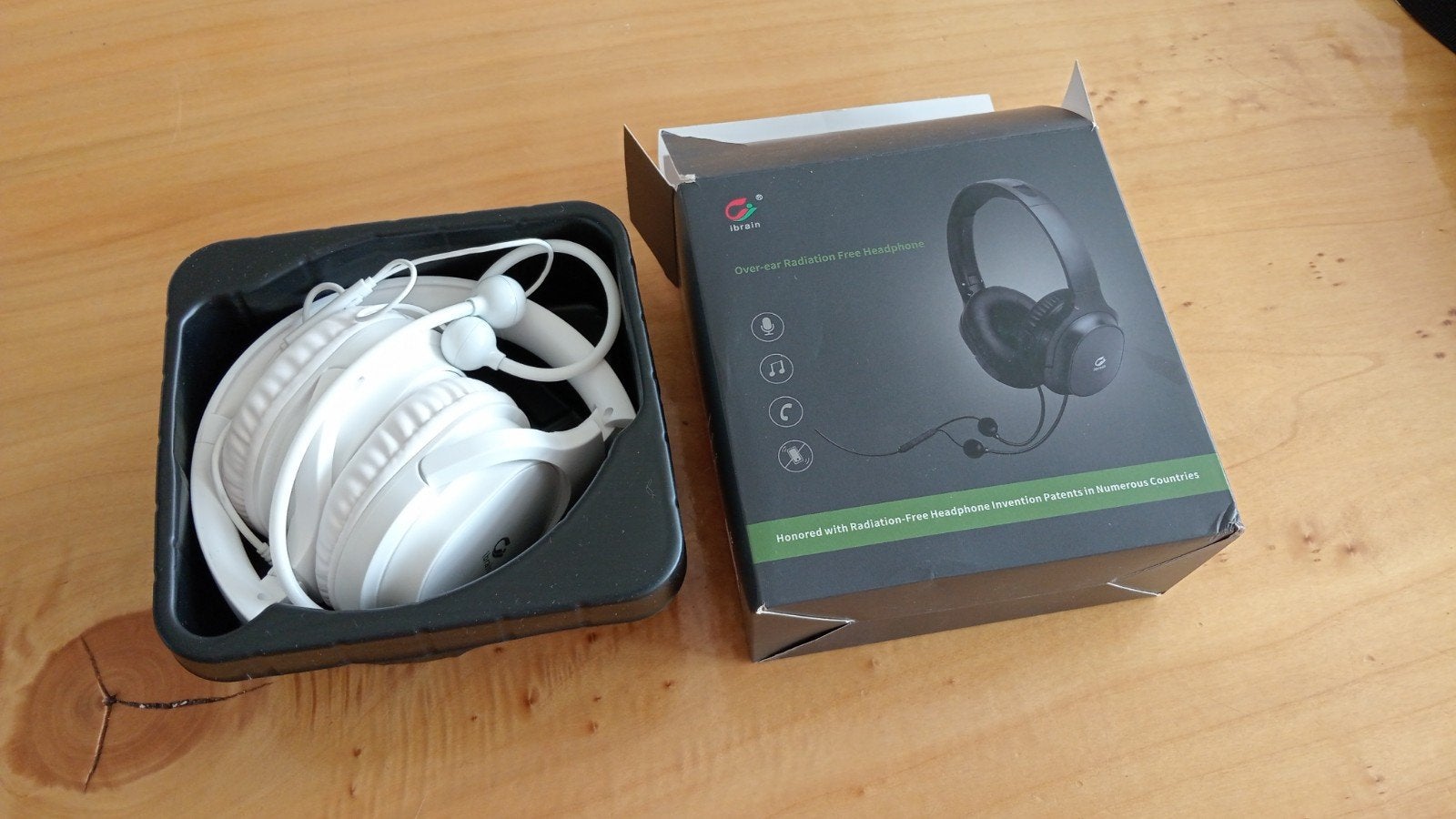 iBrein Over-ear Koptelefoon/Wit/Antistraling/Nieuw in doos, Audio, Tv en Foto, Koptelefoons, Overige merken, Nieuw, Ophalen of Verzenden
