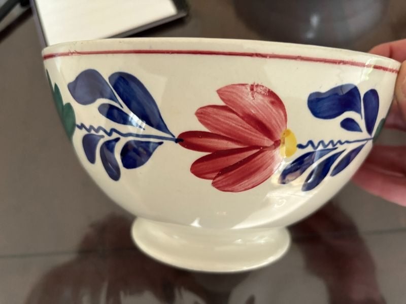Boerenbont schaal op voet rond SC483A Boerenbond, Huis en Inrichting, Keuken | Servies, Gebruikt, Ophalen of Verzenden, Schaal of Schalen
