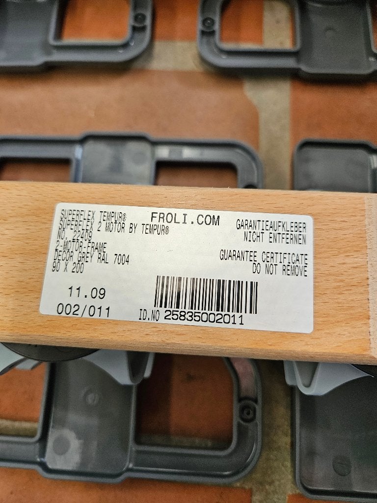 Elektrisch-verstelbare bedbodem Tempur  Superflex, Ophalen, Gebruikt, 90 cm, Eenpersoons
