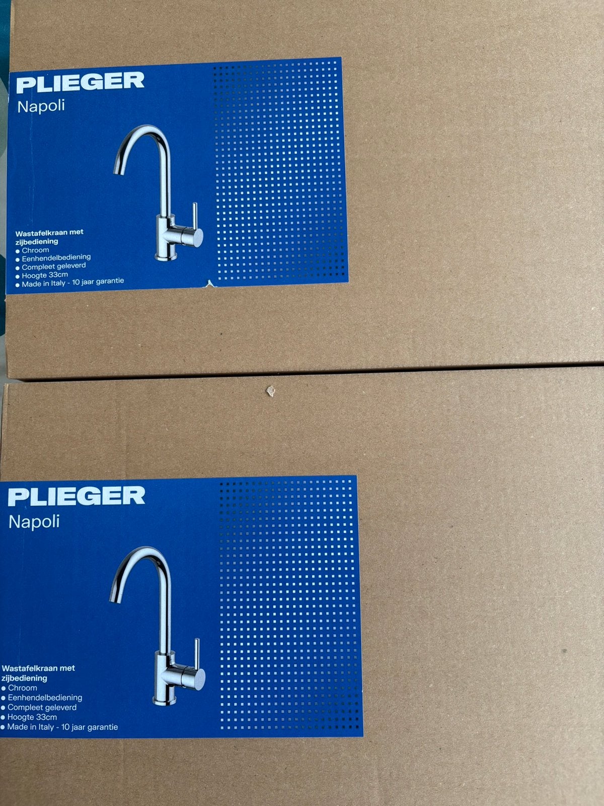 2xPlieger wastafelkranen, Ophalen, Nieuw