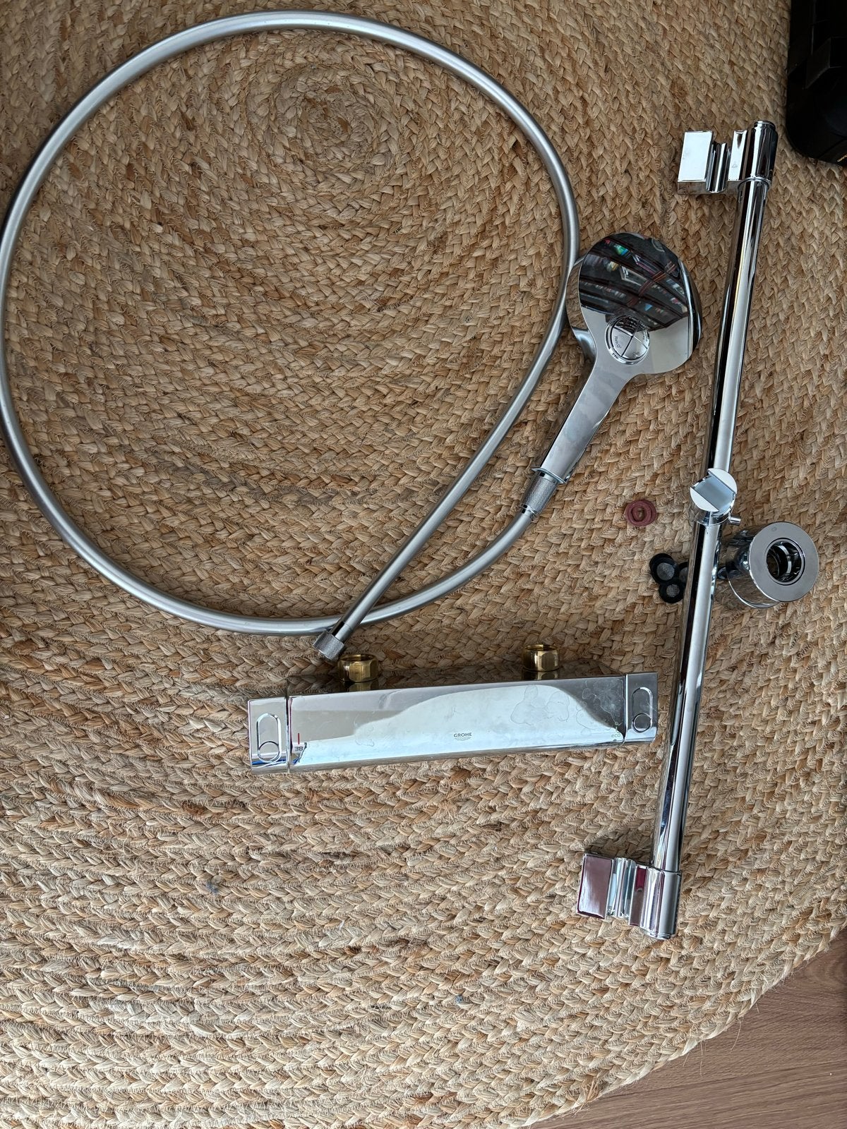 Grohe doucheset met thermostaatkraan- nieuw, Ophalen of Verzenden, Nieuw, Chroom, Douche