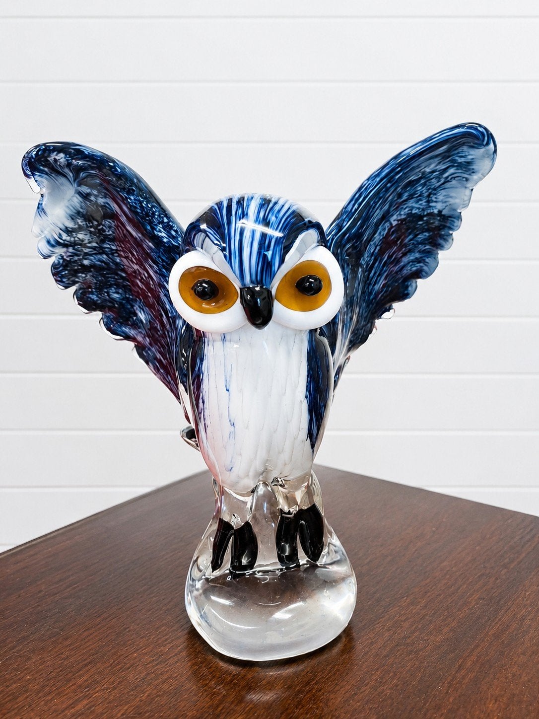 Murano-stijl Uil Beeld - Glas - 28-30 cm hoog, Ophalen of Verzenden
