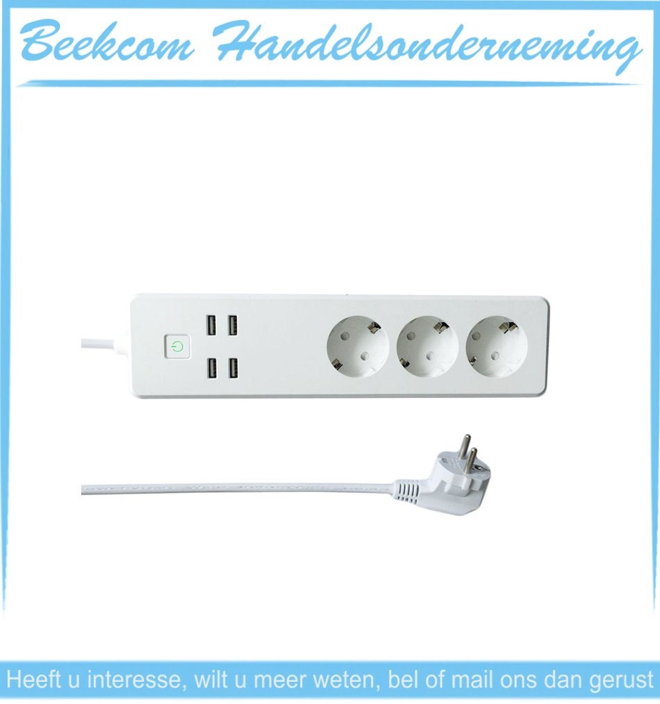 Wifi smart multi-plug (powerstrip) met 4 usb o.a, Computers en Software, WiFi-versterkers, Ophalen of Verzenden
