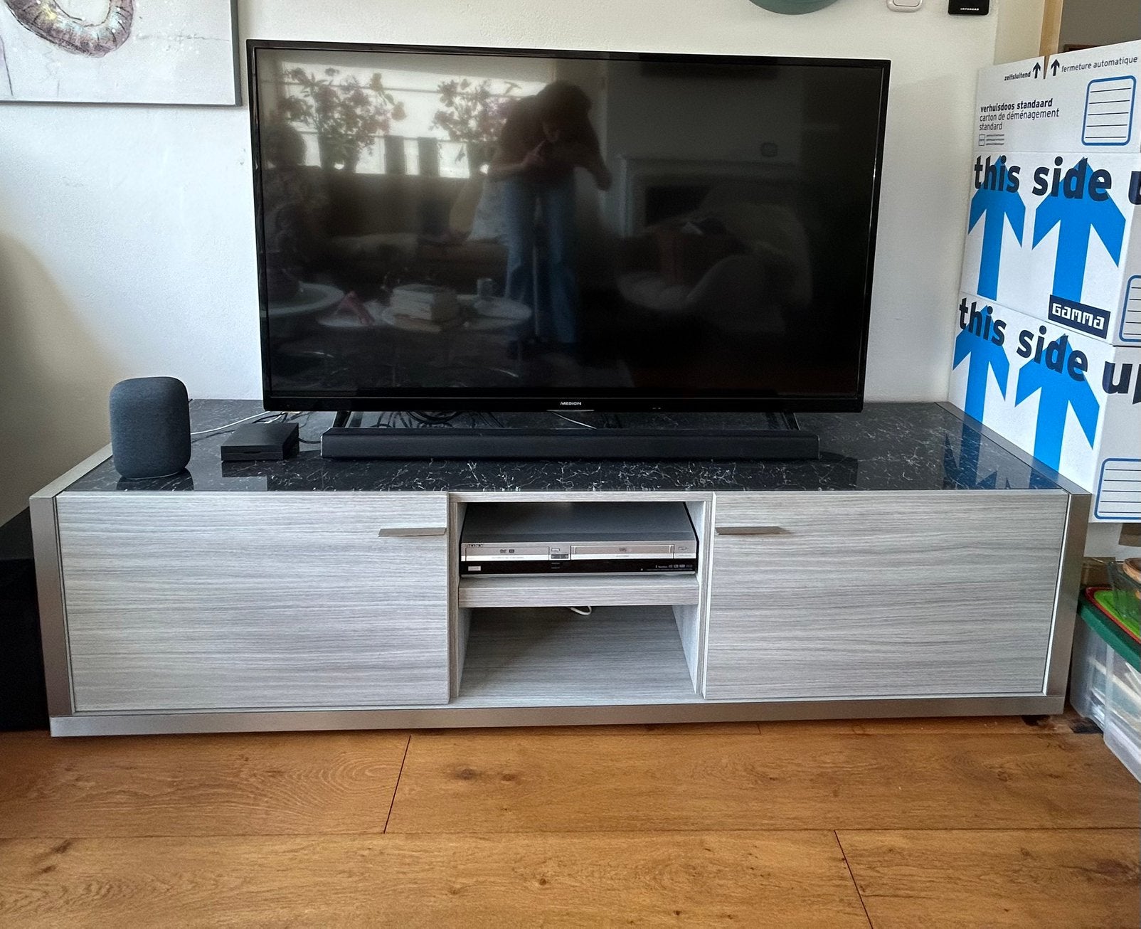 Tv- meubel, Ophalen, Zo goed als nieuw, 25 tot 50 cm, Minder dan 100 cm