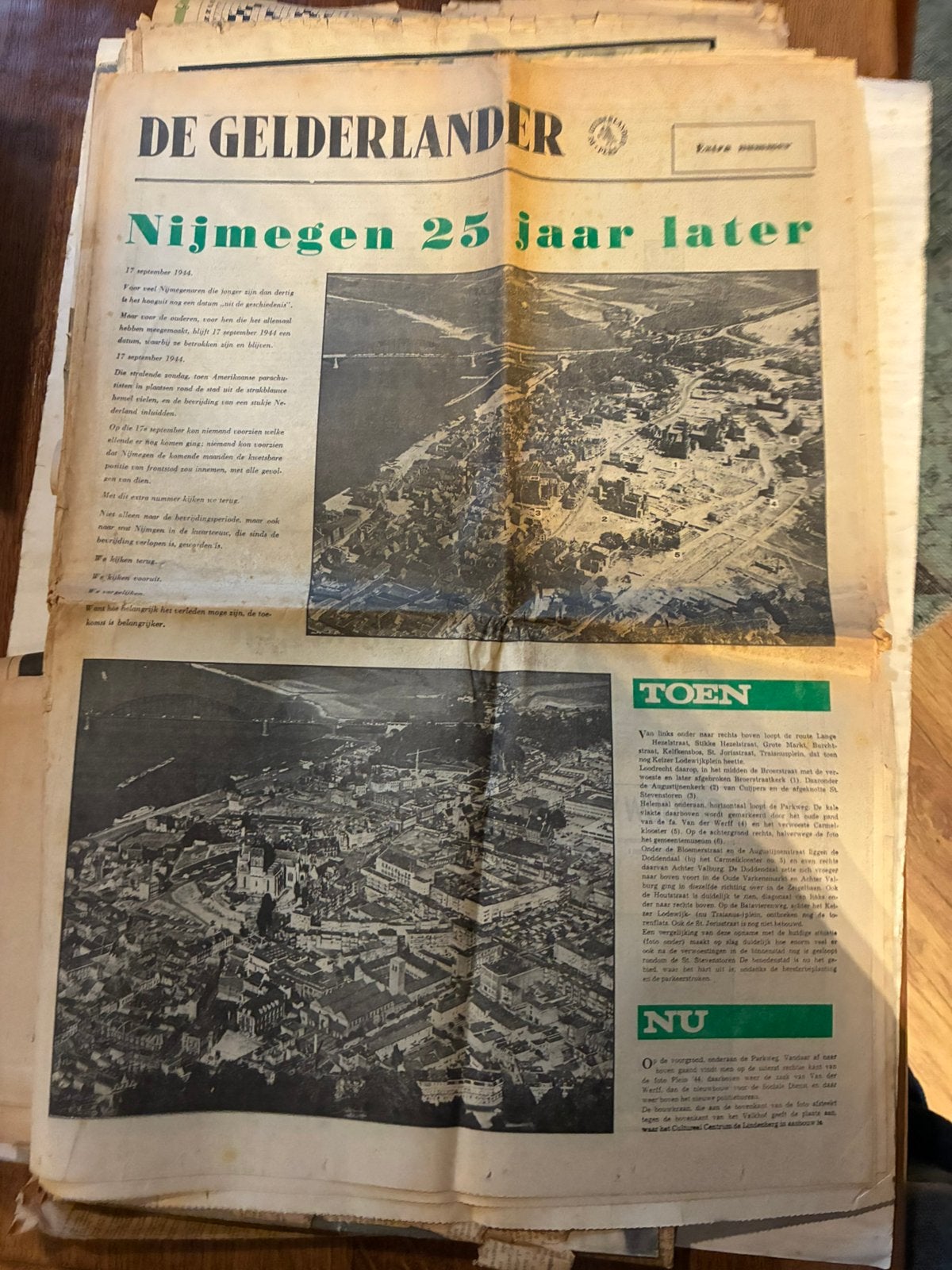 De Gelderlander - Nijmegen 25 jaar later (1969), Ophalen of Verzenden, Gelezen, Krant
